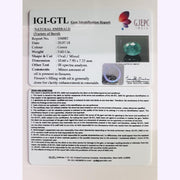 3.65/CT Natural Emerald Stone with Govt. Lab Certificate (12210)